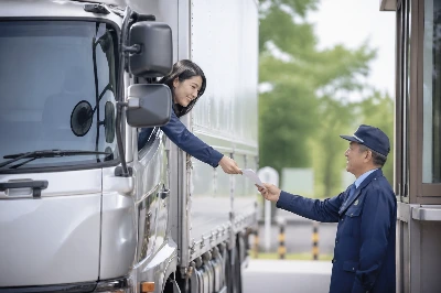 長距離トラックで働くお母さん