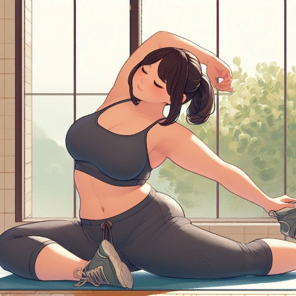 ストレッチする女性