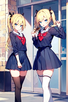 金髪女子