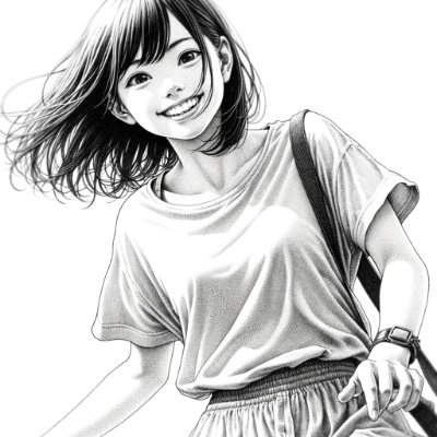 detailed black-and-white illustration drawn in ballpoint pen style