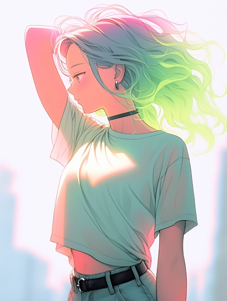 iridescent hair