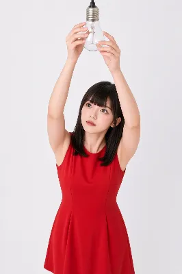 ひらめきの電球を掲げて
