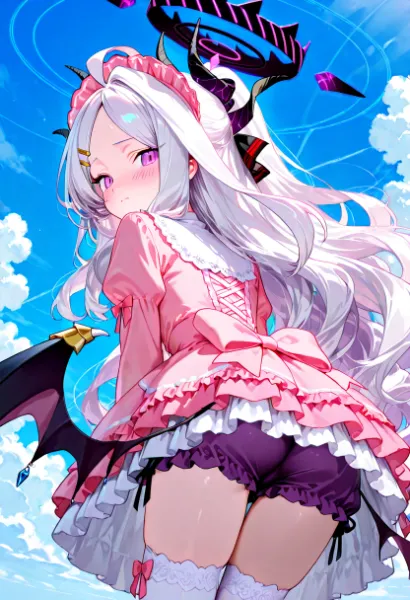 普段と違う服装のヒナ