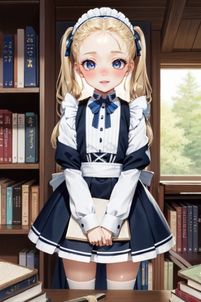 書斎のメイド (9枚)