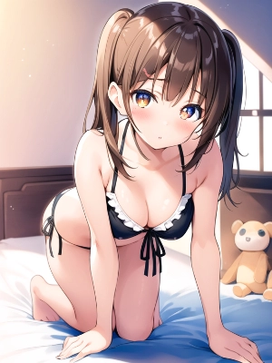 女豹のポーズをする美少女 (前の投稿の数年後設定)