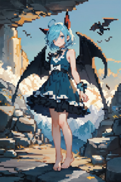 Pixel art - バットガール