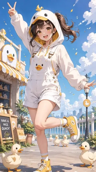 アヒルパーカー