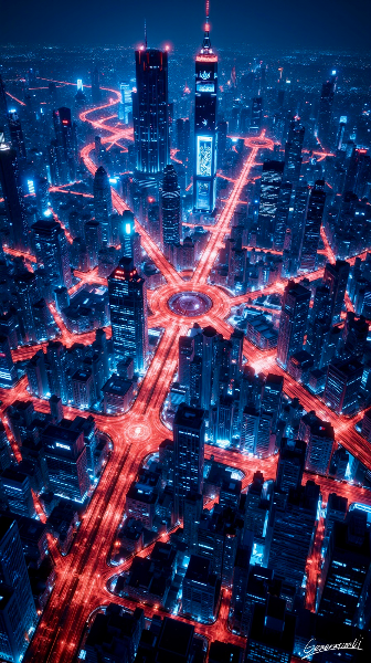サイバースパイラルシティ［１］／スマホ壁紙アーカイブ