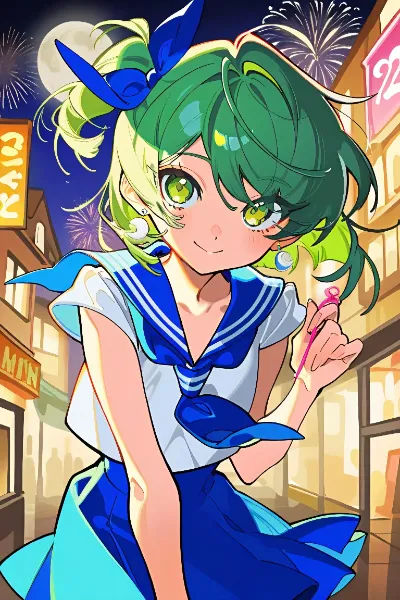 今日は、花火大会みたいね♫　マリア