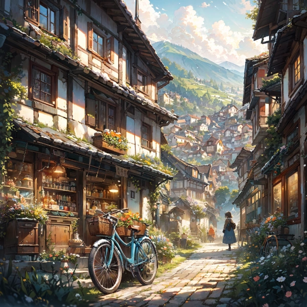 自転車のある風景