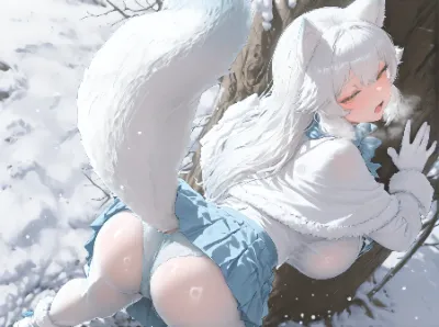 ホッキョクギツネと……