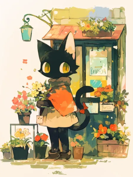 猫の花屋さん