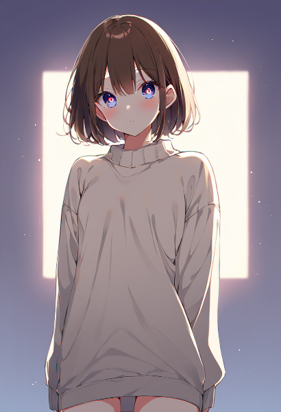 セーターの女の子