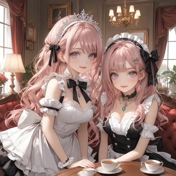 お嬢様、お茶会。