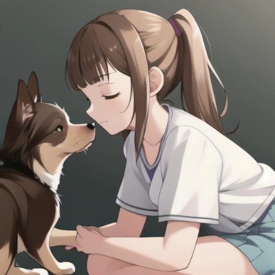 愛犬と一緒に