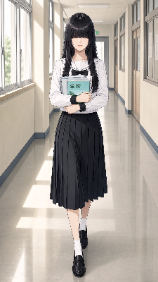 廊下を歩く暗子さん