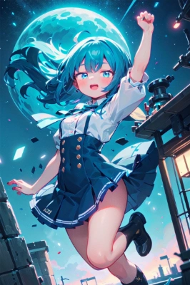 月夜の青
