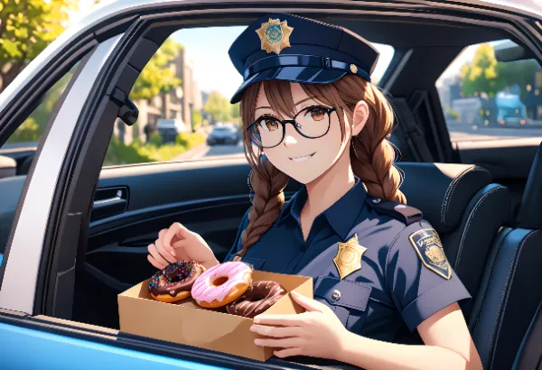ドーナツ片手に街の守り手