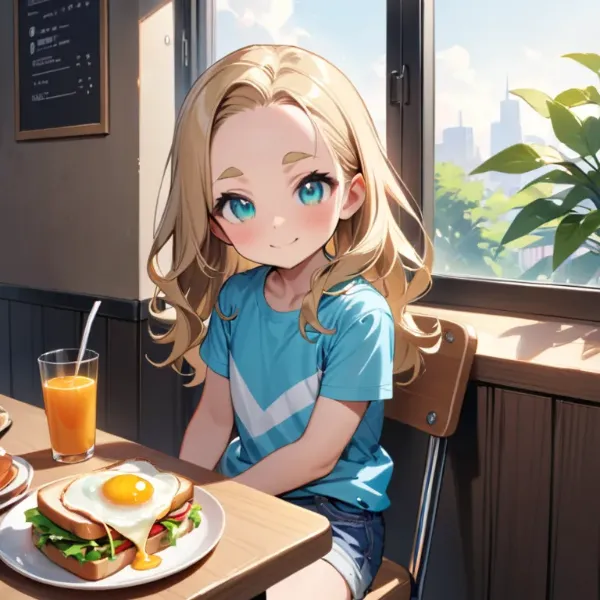 おでこちゃんとモーニングセット？