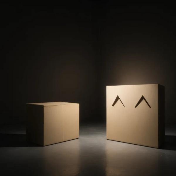 笑うダンボール箱