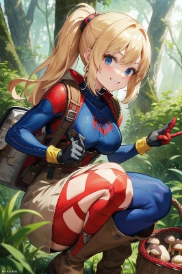 キノコ狩りの女！スパイダーm……