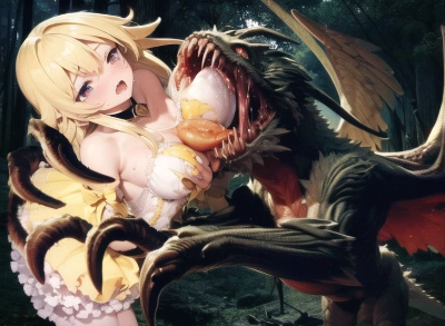 魔法少女、モンスターに敗北