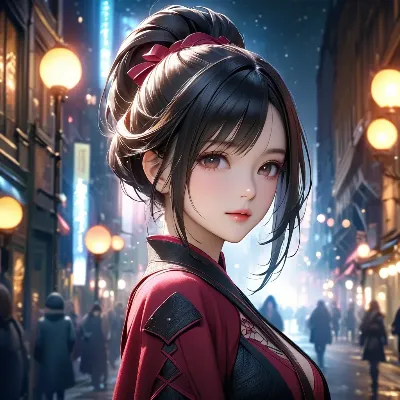 夜街の紅い美女