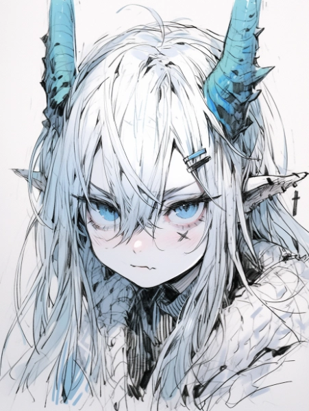 手書き風ツノちゃん