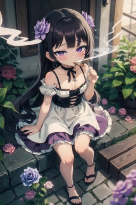 smoking girl