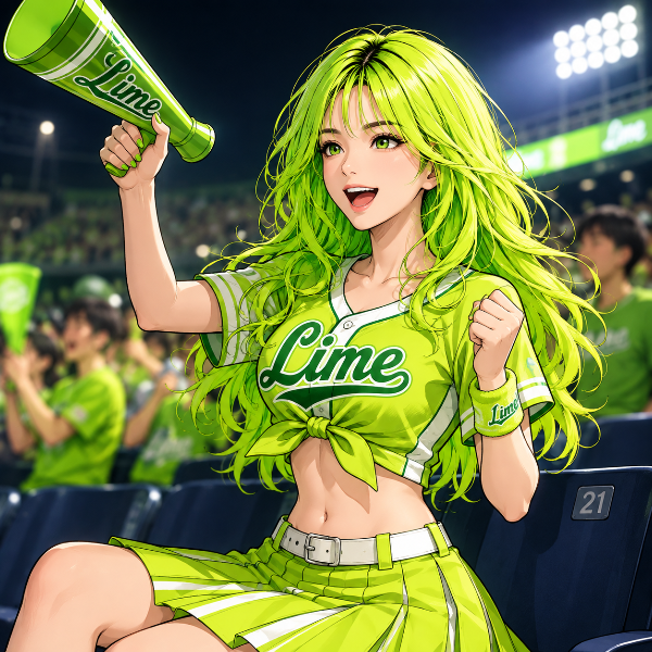 応援するライムちゃん♪
