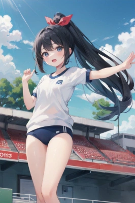 困り顔のブルマ娘