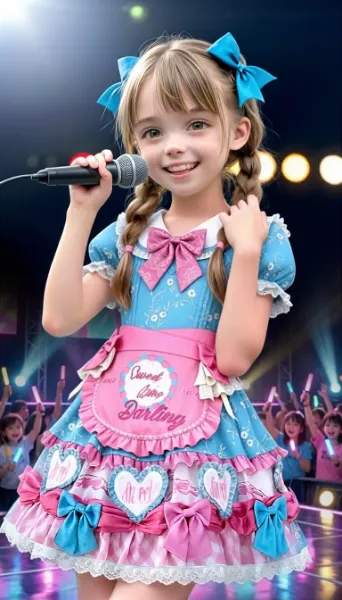 今日はがんばって歌います！紅白アイドルコーデ