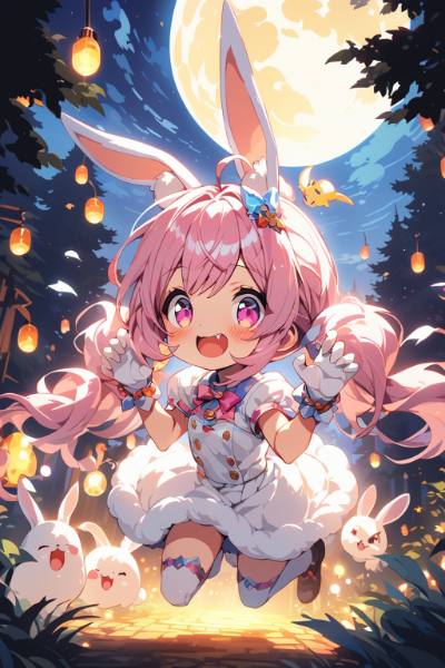 うさぎうさぎ なにみてはねる