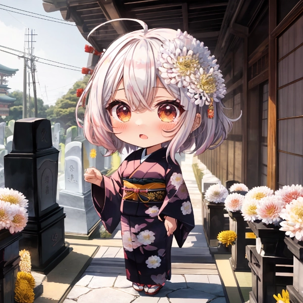 今年のお墓はお花がきれいです