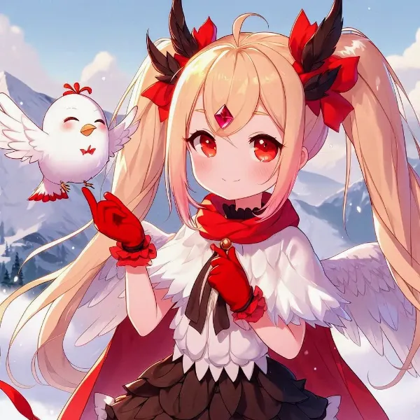 可愛い白雀が寄ってきたので、髪飾りにしたでしゅ♫