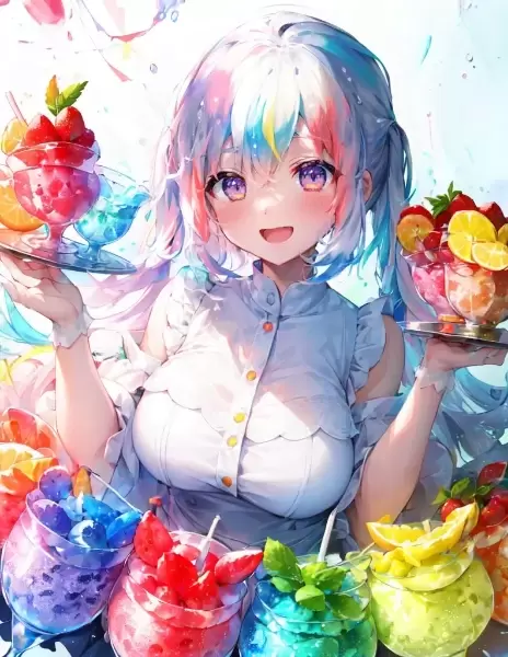 カラフルフルーツミックスジュース