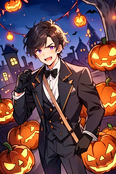 ハロウィンの、黒髪短髪男性★（15枚）その1&ChromaFT_v3お試し