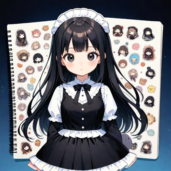 メイド少女のステッカー冒険記