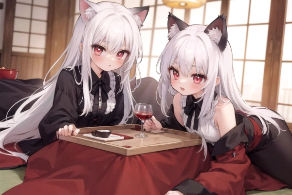 こたつと女の子