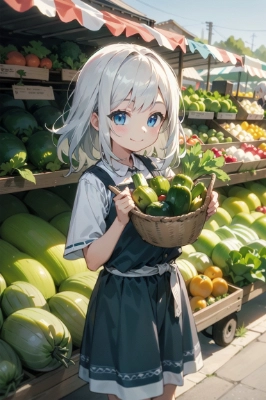 市場の看板娘たち