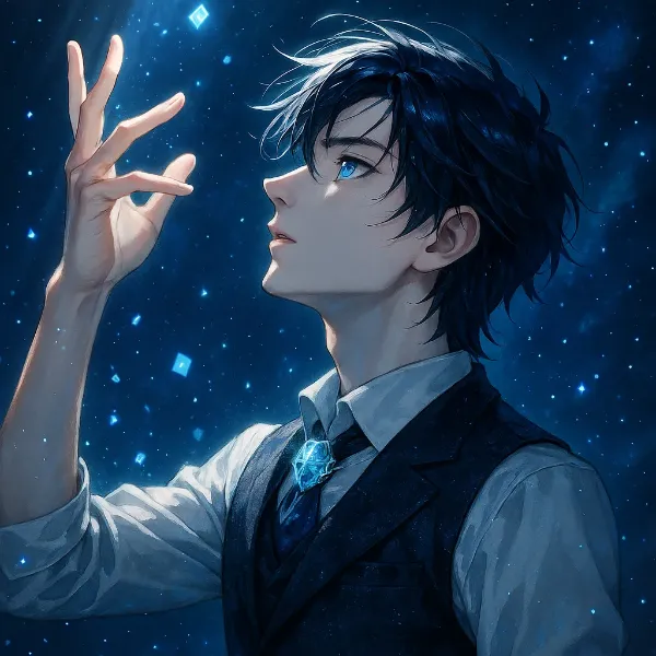 星空に輝く蒼い願いのクリスタル