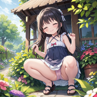 親の田舎に帰省した幼女（今日のぱんつ）