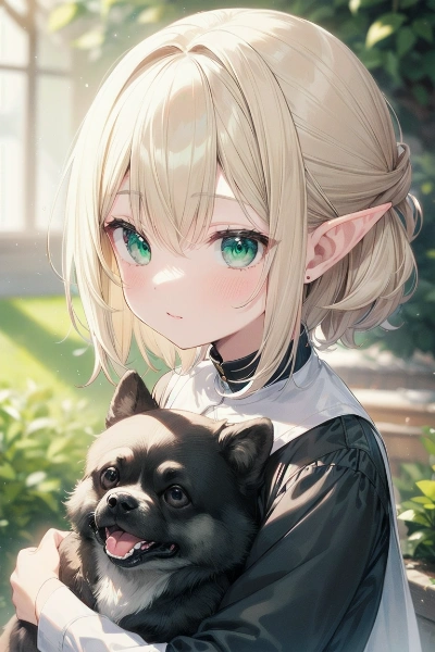 わんことエルフさん