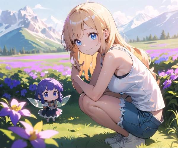 ブロンド＆？・ナツスミレのお花畑、ここにも何かいた