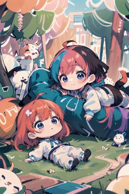 いっしょにひなたぼっこ!