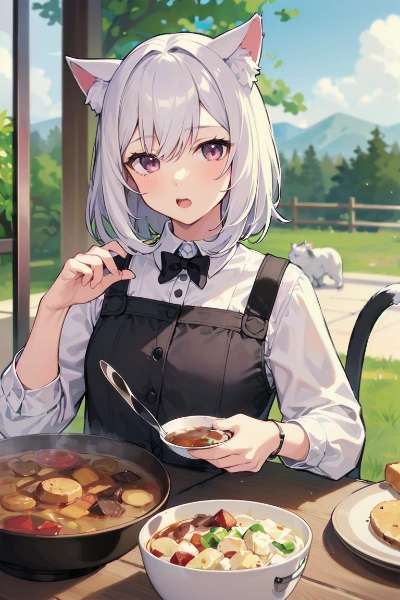 角ウサギのシチュー