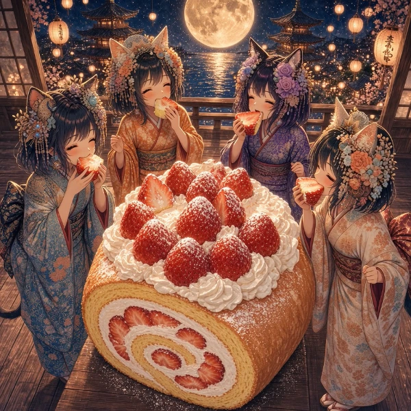 【AIスイーツ部】秋のロールケーキの日