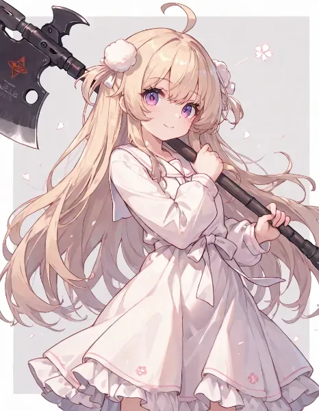 斧を持った金髪少女