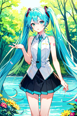森の湖のアイドル