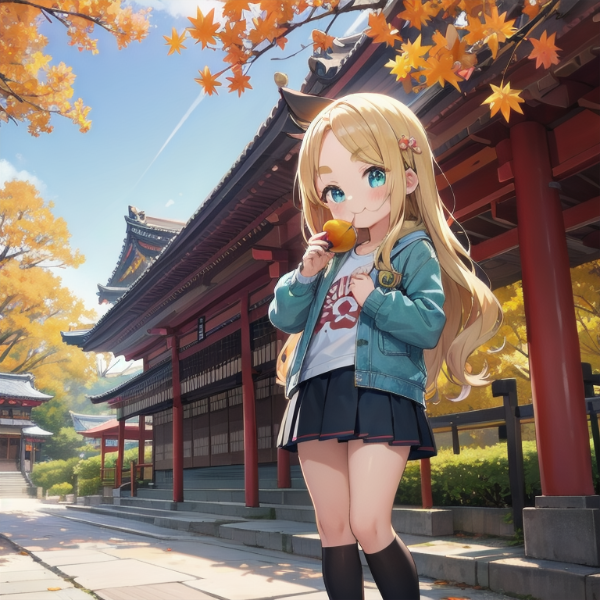 柿とおでこちゃん